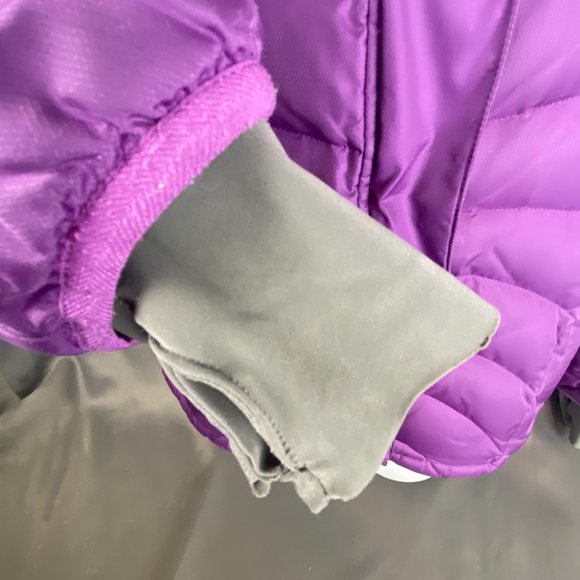 Lands End Purple Puffer Down Jacket Size Small 6-8 - Picture 10 of 13